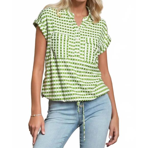 EVA FRANCO Tops - NEW EVA FRANCO nico top in green gingham